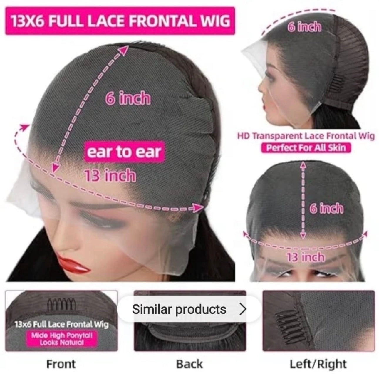 Straight HD 13x6 Closure Wig